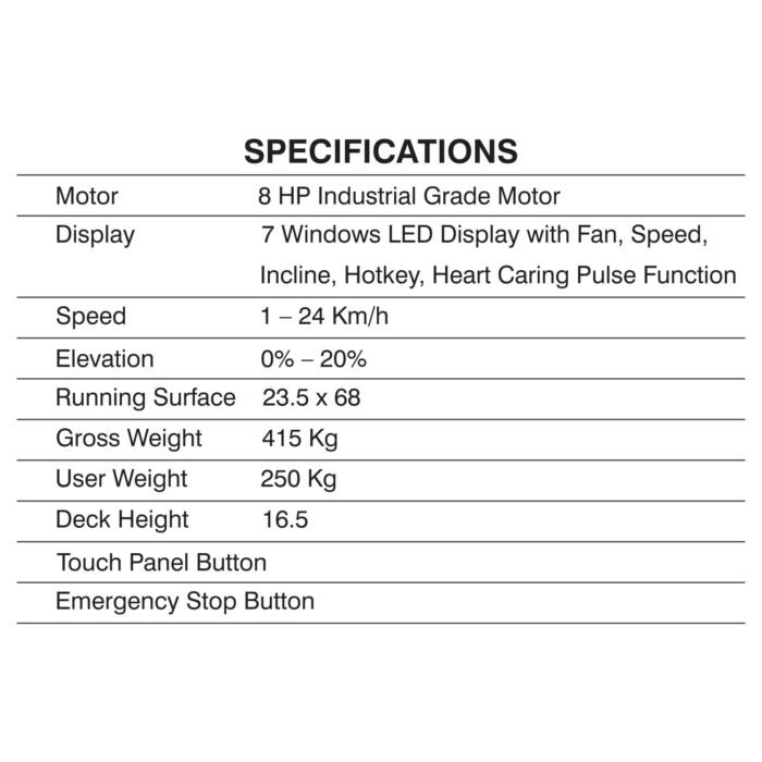 Commercial Treadmill T8000 - Image 5