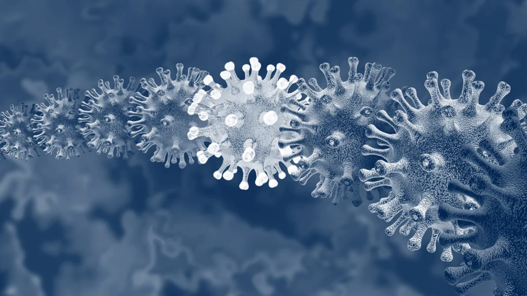 Study finds children and adolescents who had COVID-19 face higher risk of developing heart disease. 4 set of covid 19 viruses illustration 1440x810
